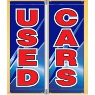 18 Oz. Vinyl Pole Banner Set - Used Cars (3'x8')