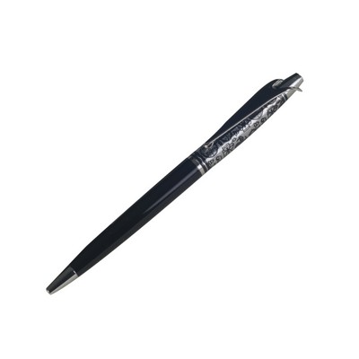 Slim Ball Point Pen with Textured Engraving