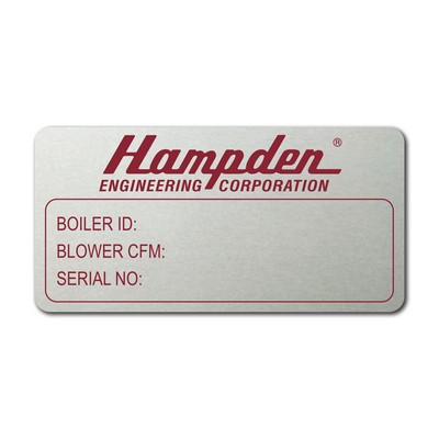 3.5" x 1.5" Metalphoto® Aluminum Nameplate