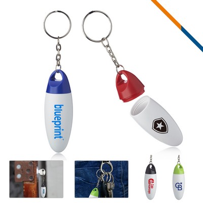 Pea Pill Bottle Keychain