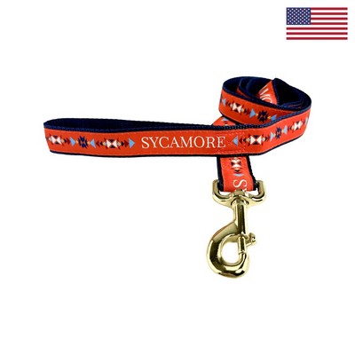 1" X 48" Woven Leash w/ Gold Colored Hardware - "Elite" Weave