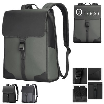 Pu Magnetic Snap Laptop Backpack
