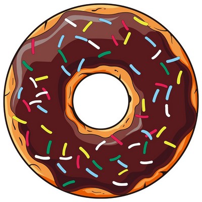 59 x 59 inch Donut Shape Custom Shape Towel Soft Microfiber Beach Towels - One Side Printing