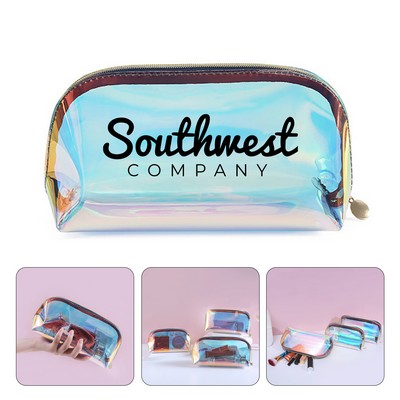 Clear Holographic Makeup Bag