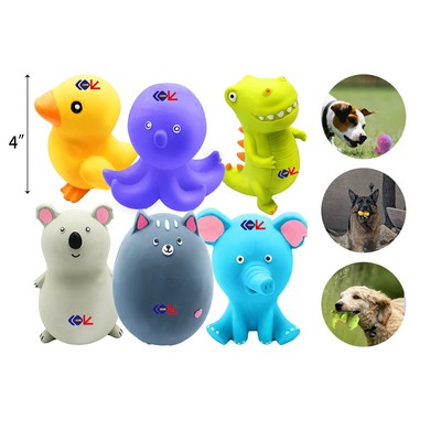 4 Inch Latex Dog Squeaky Toys Soft Rubber Dog Toys Puppy Chew Toy