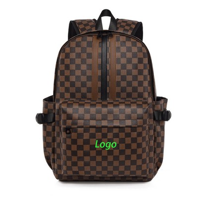 12.6 X 5.5 X 18.9 Inch Plaid School Backpack