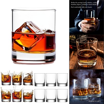 11oz Retro Round Whiskey Glass