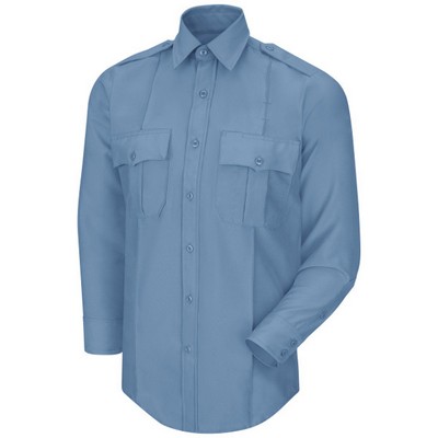 Horace Small - Women's Long Sleeve Zip-Front Sentry Medium Blue Shirt