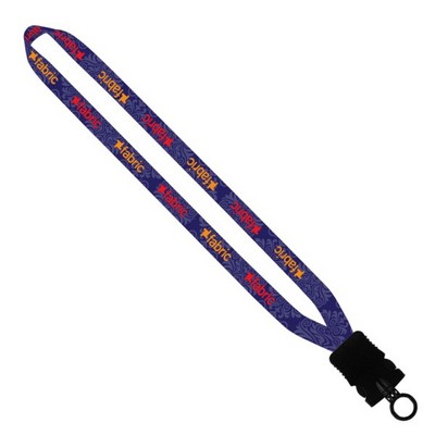 5/8" Tubular Lanyard with Plastic Snap-Buckle Release & O-Ring