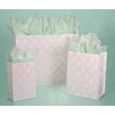 Medium Polka Dot Pearl Paper Shoppers