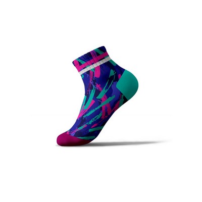 Adult 360 Degree Digital Print Cotton-Blend Ankle Socks