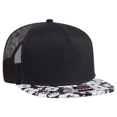 Otto Mid Pro Tropical Trucker Snapback Cap w/Mesh Back