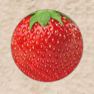 63 x 63 inch Strawberry Shaped Soft Custom Shape Towels Microfiber Beach Towels - Two Side Printing