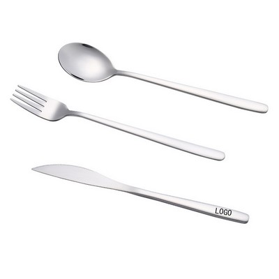 Three Piece Set Of 410 Stainless Steel Western Tableware