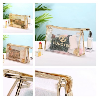 TPU Waterproof Cosmetic Case Toiletry Bag For Women, Girls