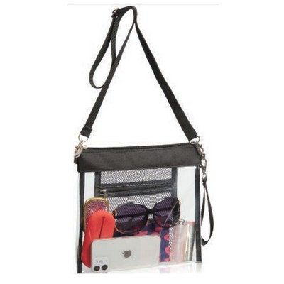 Clear Wallet PVC Crossbody Bag with shoulder stripe