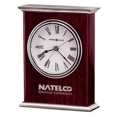 Kentwood Rosewood Carriage Alarm Clock w/ Metal Base