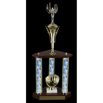 28" 2-Tier 3 Column Sport Trophy