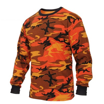 Savage Orange Long Sleeve Camouflage T-Shirt (3X-Large)