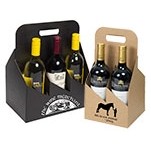 6 Bottle Brown Kraft Wine Bottle Carrier