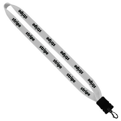 3/4" Cotton Lanyard with Plastic Snap-Buckle Release & Swivel Hook