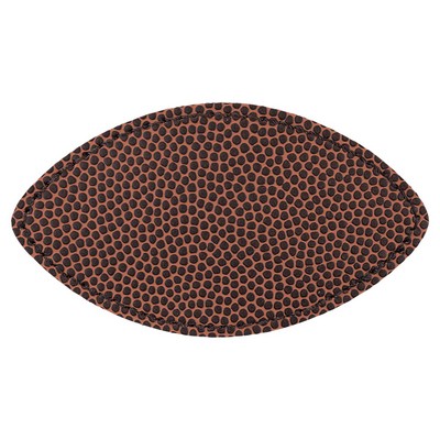 3.5" x 2" Football Shaped Leatherette Patch with Adhesive