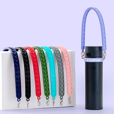 Custom Silicone Water bottle Lanyard Bottle Sleeve