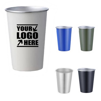 16 Ounce Stainless Steel Pint Cups Shatterproof