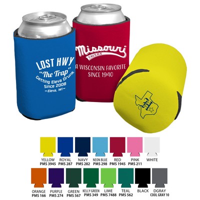 Pocket Can Coolie 3 Sided Value Beverage Insulator Cooler 3mm