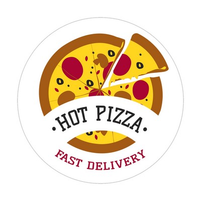 Circle Sticker | 4" dia. | White Vinyl | Permanent Adh Back | Screen