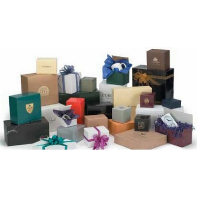 Matte Colors on Kraft 2 Piece Pop Up Style Gift Box (12"x12"x3")