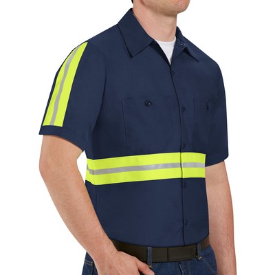 Red Kap® Short Sleeve Enhanced Visibility Industrial Work Shirt