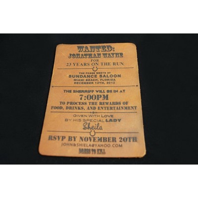 4.5" x 6" - Premium Leatherette Invitations - A6