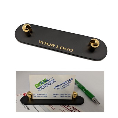Two Tone Solid Brass Deluxe Name Card Holder - ON SALE - LIMITED STOCK