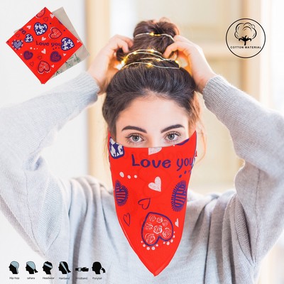 100% Cotton Full-Color Digital Printed Square Bandanna