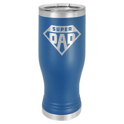 Polar Camel Royal Blue 20 oz. Pilsner with Clear Lid