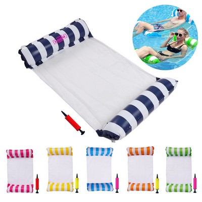 Inflatable Pool Hammock with Hand Pump Set