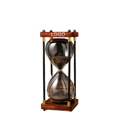 Large Hourglass Timer 30 Minute with High Quality Wooden Frame