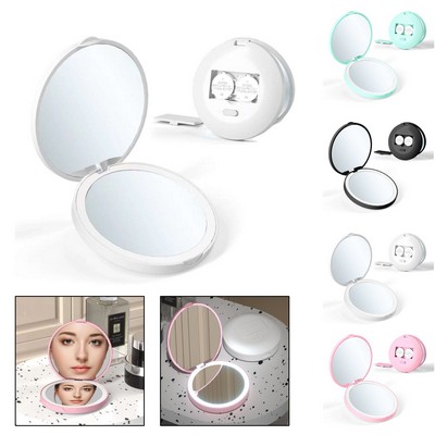 LED Lighted Travel Makeup Mirror