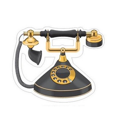 Old Fashion Telephone Promotional Magnet w/ Strip Magnet (8 Square Inch)
