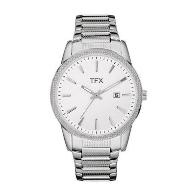 TFX Distributed by Bulova® Men's Bracelet Watch w/Silver Sunray Dial