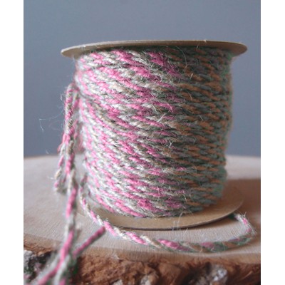 Pink & Gray Jute Cord