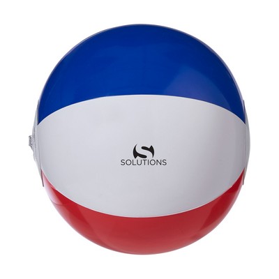 10" Patriotic Red, White And Blue Beach Ball