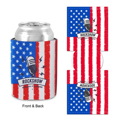 Free Shipping Flag Design Sublimated Collapsible Can Cooler