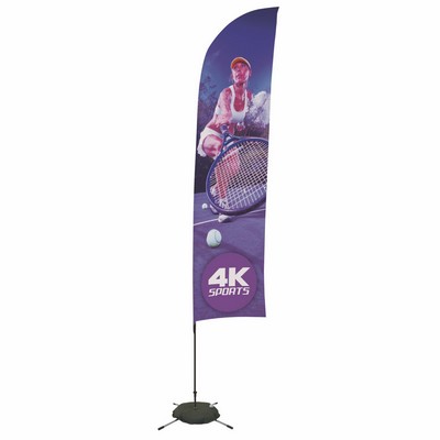 13' Streamline Blade Sail Sign Flag, 1-Sided, Scissor Base