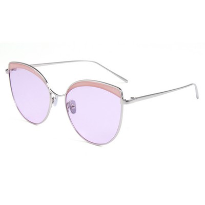 Sunglasses - Purple Lenses - Silver Frames