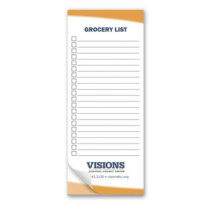 Paper Note Pad 3 1/2 x 8 1/2, 50 pages w/ mag 4CP