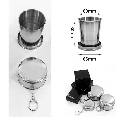 60 ML Collapsible Shot Glass Key Chain