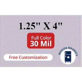Magnet- 1.25x4 Square Corners - 30 Mil