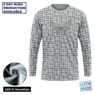 Unisex and Kids' Full Sublimation Venetian Long Sleeve T-Shirt - Economy Se